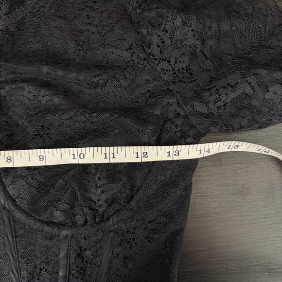 ASTR The Label Leilani Lace Bustier Mini Dress Womens XS Lace Black Whimsigoth - Picture 8 of 11